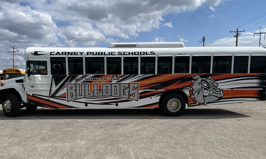 School Bus Graphics for Carney Public Schools