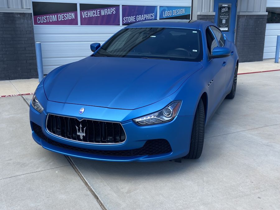 KPMF Matte Metallic Blue Color Change for Maserati Ghibli
